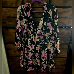 Forever 21+ Floral Long Sleeve Dress